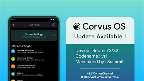 corvus os ysl|Corvus OS with Android 11 For Redmi S2/Y2 (Ysl) .